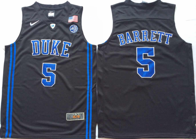 NCAA Men Duke Blue Devils Black 5 BARRETT